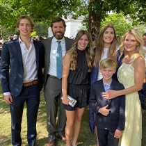 Doctor Matt with his wife and four children