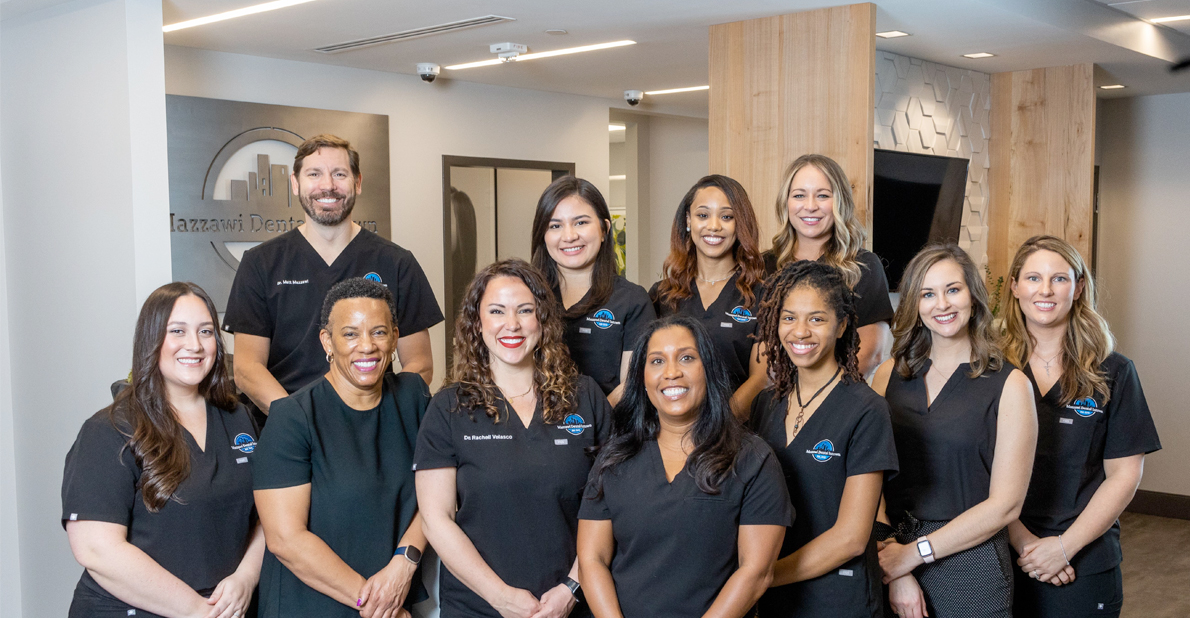 Smiling members of the Mazzawi Dental Intown team